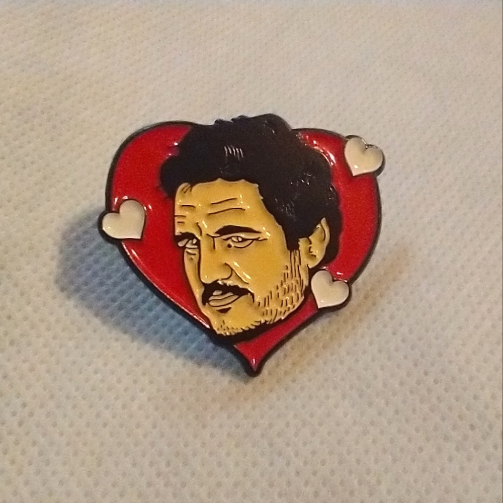 🧁 3/$30 Pedro Pascal Hearts Enamel Pin NEW